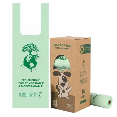 PBAT PLA Corn Starch Vest Style Bag για κομποστοποιητέα σκουπίδια σε άσπτη περιβάλλοντα