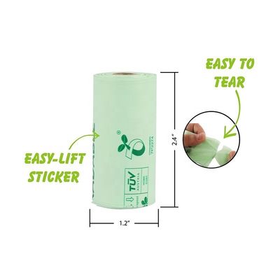 PBAT PLA Corn Starch Vest Style Bag για κομποστοποιητέα σκουπίδια σε άσπτη περιβάλλοντα