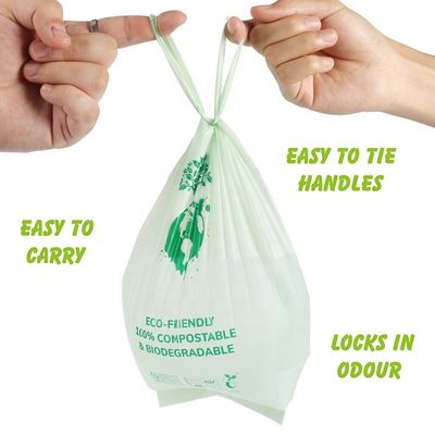 PBAT PLA Corn Starch Vest Style Bag για κομποστοποιητέα σκουπίδια σε άσπτη περιβάλλοντα