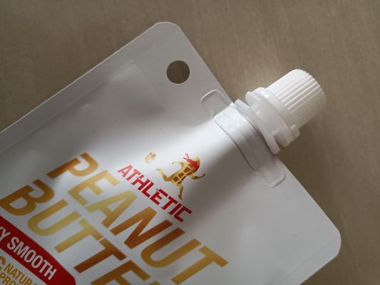 0.15MM πάχος Καφέ Mylar 90g Αλουμινίου Foil Spout Pouch για συσκευασία πουρέ φρούτων
