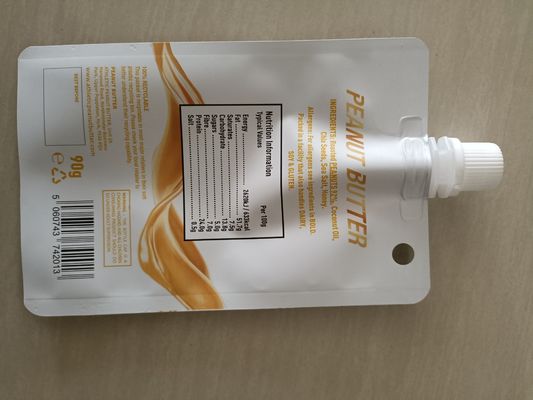 0.15MM πάχος Καφέ Mylar 90g Αλουμινίου Foil Spout Pouch για συσκευασία πουρέ φρούτων
