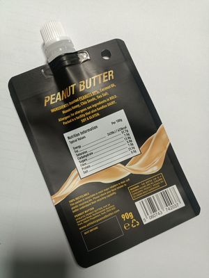 0.15MM πάχος Καφέ Mylar 90g Αλουμινίου Foil Spout Pouch για συσκευασία πουρέ φρούτων