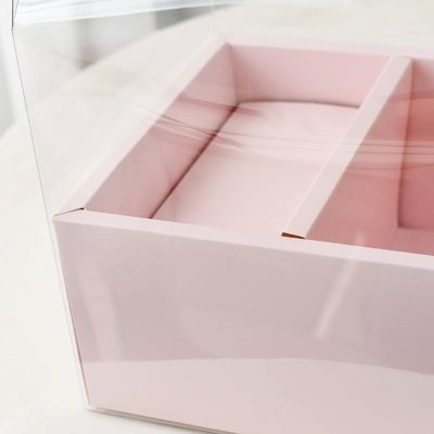 DIY Διαφανή φυτικά κουτιά κέικ PVC γάμος Χριστουγεννιάτικο δώρο γενέθλια συσκευασία με χειροπέδες