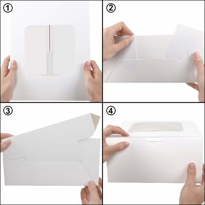 Προσαρμοσμένη παραγγελία αποδεκτή 12 x 12 x 6 ίντσες τετραγωνικό κουτί από χαρτόνι με παράθυρο
