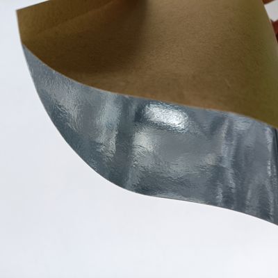 0.14MM πάχος Περιβαλλοντικά φιλική τσάντα χαρτιού Kraft με φύλλο αλουμινίου και εκτύπωση βαφής