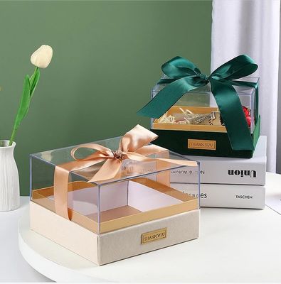 Χάρτινο κουτί συσκευασίας δώρων για κεριά Custom Logo Luxury διαφανές ακρυλικό κουτί αποθήκευσης