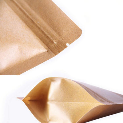 Εύκολο καφέ χαρτί Kraft Stand Up Bag με Ziplock για εύκολο χειρισμό και αποθήκευση