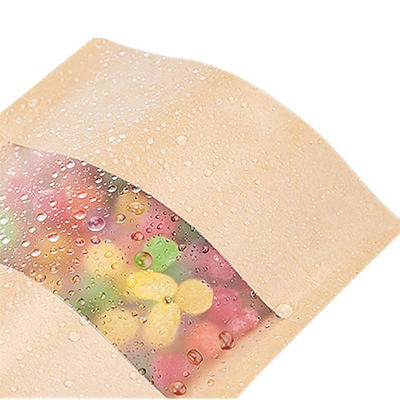 Εύκολο καφέ χαρτί Kraft Stand Up Bag με Ziplock για εύκολο χειρισμό και αποθήκευση