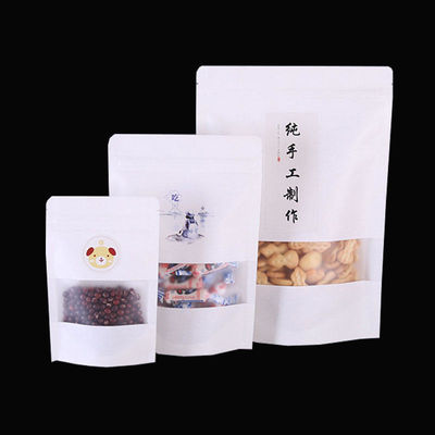 50-200micron πάχος Stand up pouch Kraft τσάντες χαρτιού για συσκευασία τσαγιού