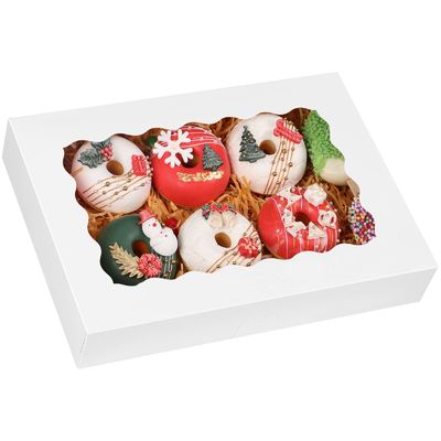 Ειδικές απαιτήσεις πελατών 12x12x12 Custom Size Cupcake Box με καθαρά παράθυρα