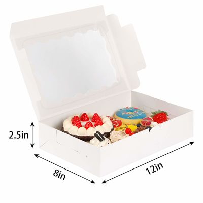 Ειδικές απαιτήσεις πελατών 12x12x12 Custom Size Cupcake Box με καθαρά παράθυρα