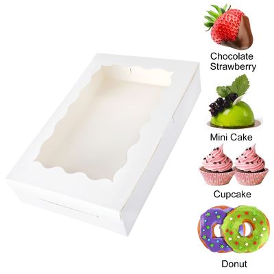 Ειδικές απαιτήσεις πελατών 12x12x12 Custom Size Cupcake Box με καθαρά παράθυρα