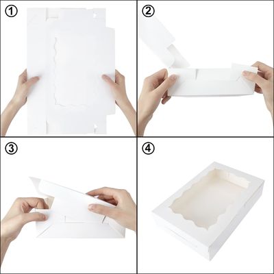 Ειδικές απαιτήσεις πελατών 12x12x12 Custom Size Cupcake Box με καθαρά παράθυρα