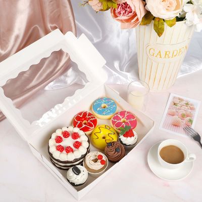 Ειδικές απαιτήσεις πελατών 12x12x12 Custom Size Cupcake Box με καθαρά παράθυρα