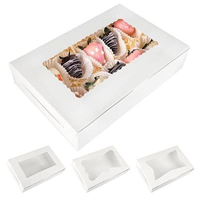 Ειδικές απαιτήσεις πελατών 12x12x12 Custom Size Cupcake Box με καθαρά παράθυρα