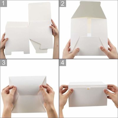 Περιεχόμενο συσκευασίας Λευκό 12 Pack 8x8x4 ίντσες τετραγωνικό χαρτί Γενέθλια Χορό δώρο κουτί με καπάκια